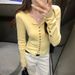 Eurean Style French Single-Breasted Long-Sleeve Wool Knit Cardigan For Women 2025 Early Spring New Slim Fit Slimming_ecoleips.com