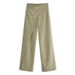 Women’s Linen Wrap Pants – Breathable Boho Wide Leg Trousers | Natural Cotton Blend | XS-L (Lightweight, Elastic Waist, Earth Tones)_ecoleips.com