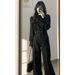 Early Autumn Outfit For Women 2026 New Style Cool Chic Black Shirt And Suit Pants High-end Fashion Two-piece Set_ecoleips.com