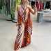 Women's Clothing Positioning Printing Long Sleeved Tops Wide Leg Pants Fashionable Two Piece Suits_ecoleips.com