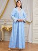 Women's Clothing Women's Floral Embroidery Long Sleeve Dress Gold Foil Print Middle Eastern Arabian Style High Quality Heavy Duty Long Skirt_ecoleips.com