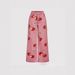 Women's Clothing Sweet Cherry Print Wide-Leg Jeans – High-Waisted Retro Denim (Pink, Sizes 26-31, Comfort Fit)_ecoleips.com