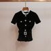Women's Clothing Slim Fit Velvet Top With Rhinestone Hepburn Style High End Autumn New Arrival Clothing For Ladies_ecoleips.com