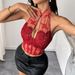 Strap Vest With Chest Cushion, Women's Lace Hollow Out, Chinese Style Fashionable, Internet Famous Slim Fit Short Top_ecoleips.com