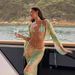Women's Clothing New Halter Neck Printed Lace Up Split Swimsuit Ladies Sexy Bikini Beach Set_ecoleips.com
