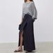 Aria Basics Aria Basics Minimalist Italian High-twist Anti-wrinkle Non-iron Fine Wool Women's High-waisted Long Skirt For Spring And Autumn_ecoleips.com