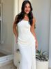 Mozision Off-shoulder Strapless Sexy Maxi Dress Women Elegant Sleeveless Backless Ruched High Split Club Party Long Dress_ecoleips.com