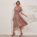 Women S Floral Print Short Sleeve Fashion Fresh Style Long Dress Casual Elegant Ladies Summer Daily Wear Long Dress_ecoleips.com