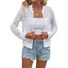 European American Cross-border 2026 New Autumn And Winter Elegant Women's Lace Splicing Front-zip Casual Jacket_ecoleips.com