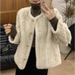 girl High-end French Niche Coral Fleece Jacket For Women Winter New Loose Thickened Lamb Wool Coat_ecoleips.com