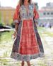 Women's Clothing Digital Printing Skirt With Belt Plus Size Women's Dress_ecoleips.com