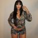 Women's Fashion Sexy Hot Girl Cardigan And Shorts Set Long Sleeved Hooded Two Piece European American Style Printed Clothing_ecoleips.com