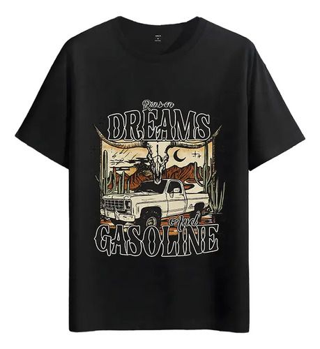 Women's T-Shirts Tshirt Muscle Freaks Dreams Gasoline Estilo Vintage Western_ecoleips.com