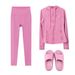 Women's Clothing Three Piece Set Hooded Jacket Cropped Pants Slim Fit Outerwear Elastic Sports Yoga Suit In Stock_ecoleips.com