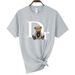 2025 Summer Fashion T-Shirt Trendy Loose Fit Casual Short Sleeve Printed Top_ecoleips.com