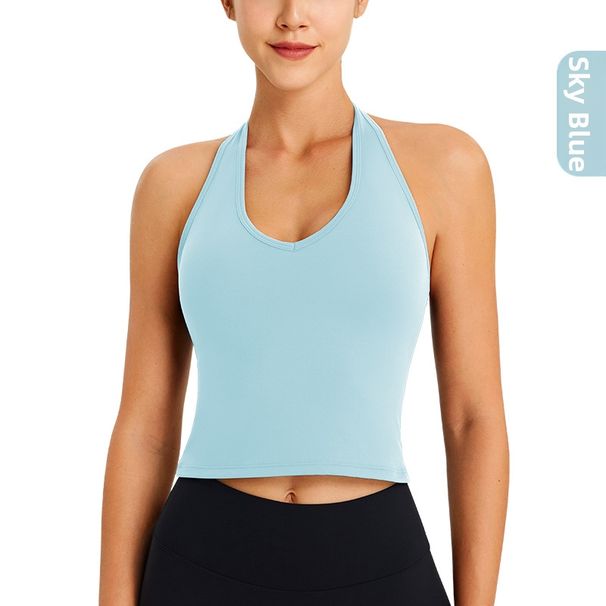 Women's Yoga Sports Bra With Beautiful Back One Piece Training Vest Padded Can Be Worn As Outerwear Or Innerwear_ecoleips.com
