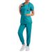 Women's ready-to-use oral dentist surgical gown split toiletry suit elastic quick-drying hospital nurse uniform_ecoleips.com