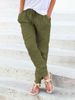 Suitable For All Seasons 2025 Summer Urban Casual Women's Cotton Pants_ecoleips.com