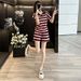 Women's Summer Fashionable Casual Sportswear Set Pink Slimming Short Sleeved Top And Shorts Two Piece Set for Youthful Look_ecoleips.com