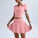 Best-selling Summer Sports Outdoor Two-piece Set Of Yoga Clothes For Women, Sports Golf Tennis Short Skirt Set_ecoleips.com