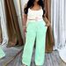 Women's Clothing Fashion Design Label Sports Vest Women's High Waist Drawstring Wide Leg Pants Suit_ecoleips.com