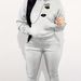 Women's Autumn And Winter Casual Fashion Eyelash Eye Pattern Printed Thick Velvet Warm Hooded Sweatshirt+sweatpants Set-684_ecoleips.com