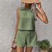 Fashion Casual Vest Shorts Set Women_ecoleips.com