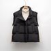 Pinghu Chixin Simple Casual Stand Collar Puffer Down Women New Autumn Winter Short Loose Vest_ecoleips.com
