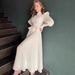 Women's Clothing Elegant Women's Long Dress Strappy Chain Detailing Slim Fit Design Luxury With Long Sleeves_ecoleips.com