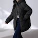 Women’s Puffer Jacket – Oversized Cropped Fit, Lightweight Warmth, Hooded Streetwear Essential (Black/Matcha/White/Coffee, M-XXL)_ecoleips.com