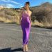2024 Autumn Winter European And American Women's Slim Sexy Strapless Gradient Color Double Layer One Step Mid-Length_ecoleips.com