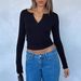 European And American Cross-border Women's Clothing 2024 New Model TK Y2K Slim-fit Fashion Ribbed Button_ecoleips.com