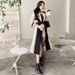Elegant Long Trench Coat For Women - Autumn Fashion Outerwear With Belt & Epaulettes, Slim Fit Office Coat (Khaki, Plus Size Available)_ecoleips.com