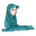 Women's Clothing Solid Color Women's Scarf Hat Versatile Malaysia Scarf Muslim Headscarf Hat_ecoleips.com