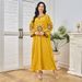 Muslim Clothing Dubai Abaya Women's Embroidered Robe Dress Evening Gown_ecoleips.com