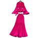 Women's Clothing Retro Jacquard Knitted Suit Women's Sleeveless Vest Mid Length Skirt Two Piece Suit_ecoleips.com