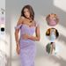 Women's Clothing Girl Printed Sling One Shoulder Dress Long Dress Sexy Hot Girl Temperament Backless Fishtail Skirt_ecoleips.com