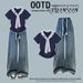 Women's Striped Tie-Waist Crop Top With Wide-Leg Jeans Set, Casual Y2k Outfit For Street Style Breathable Fabric Blend_ecoleips.com