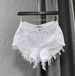 Women’s Clothing Fashion Low Waist Shorts Women's Raw Edge Pants New Summer White Jeans Ripped A Line Hot Pants Trend_ecoleips.com
