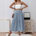 Voya Women's Fashion, Elegant Vacation Style, Half Skirt, Summer Age Reduction, Outdoor Activities, Floral Mid Length Skirt_ecoleips.com