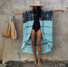 Rayon Tie-dye Cardigan Beach Vacation Dress Bikini Cover-up Swimsuit Women's Sun Protection Clothing Cross-border 5D69_ecoleips.com