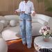 Women's Clothing Hollow Diamond Overalls Multi Pocket Stretch Jeans For Women_ecoleips.com