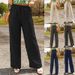 Women's Clothing Pocket Wide Leg Cotton Linen Loose Long Pants Linen Wide-Leg Pants With Pockets – Breathable & Stylish Casual Trousers (S-XXL)_ecoleips.com