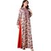Women's Ethnic Style Long Robe Embroidered Dress Elegant Printed Jalabia Gown with Long Sleeves for Evening Wear_ecoleips.com