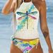 Yilin 2023 Women's Conservative Print Bikini European American Style Colorful Two Piece Swimsuit Biki_ecoleips.com