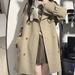 Petite Women's Trench Coat – Autumn Winter Long Coat With Inner Lining, Belted Double-Breasted Classic Wind Jacket For Office & Casual_ecoleips.com