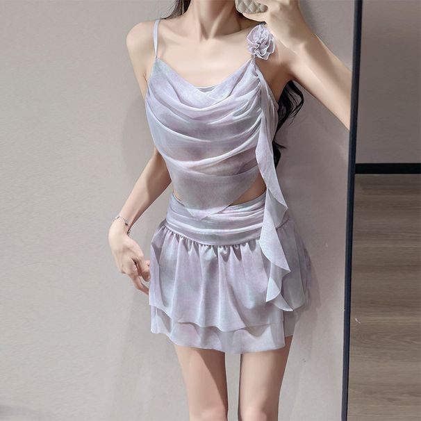 Women's Tie Dye Two Piece Swimsuit Slimming Fresh Sexy Style Pure Hot Spring Fashionable Swimwear_ecoleips.com