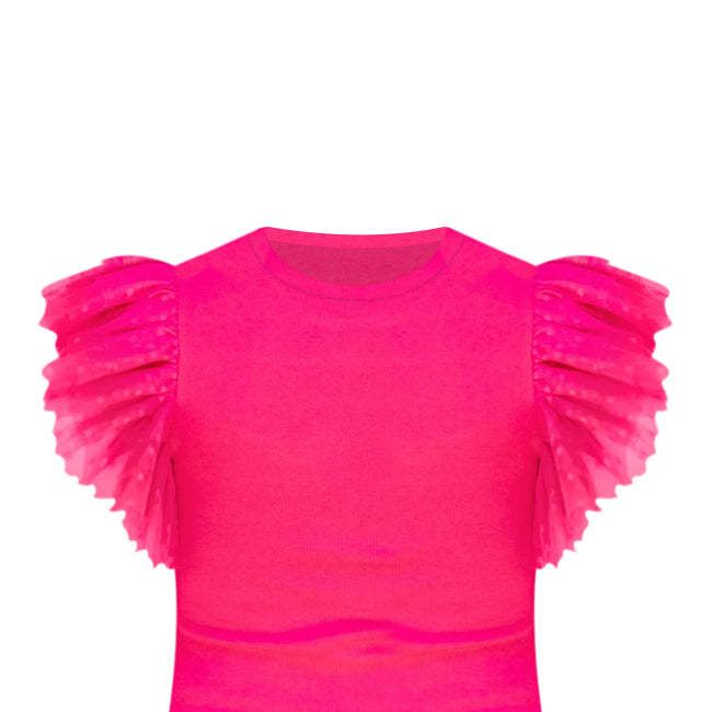 Women's Clothing Knitted Women's T Shirt Lotus Leaf Short Sleeve Casual Women's Round Neck Top_ecoleips.com
