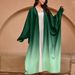 Muslim Dress Women Elegant Gradient Abaya Dress – Modest Batwing Sleeve Kaftan For Muslim Women (One Size, Fashion) One-Size Versatility_ecoleips.com