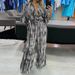 Women's Clothing Fashion Printed Belt V Neck Half Sleeve Jumpsuit Women's Clothing Rompers For Formal & Casual For Women_ecoleips.com